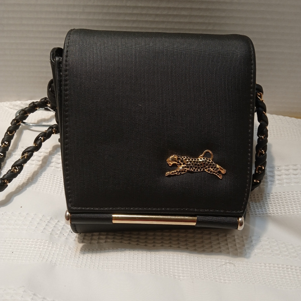 Black clutch handbag/ crossbody